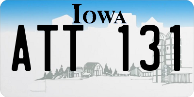 IA license plate ATT131