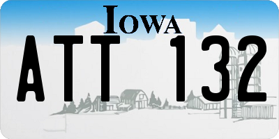IA license plate ATT132