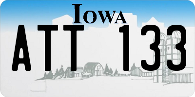 IA license plate ATT133