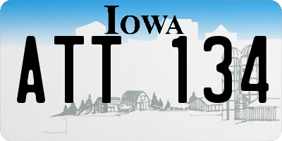 IA license plate ATT134