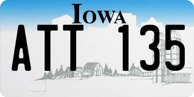 IA license plate ATT135