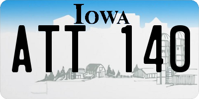 IA license plate ATT140