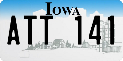 IA license plate ATT141