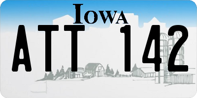 IA license plate ATT142