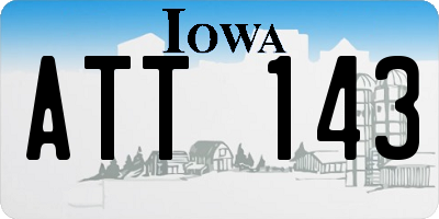 IA license plate ATT143