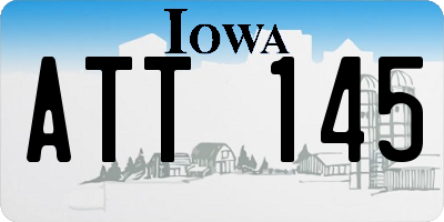 IA license plate ATT145