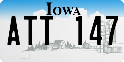 IA license plate ATT147