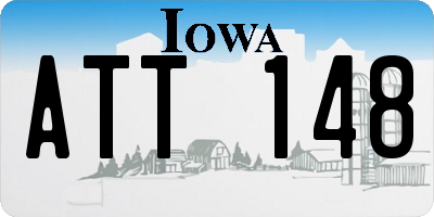 IA license plate ATT148