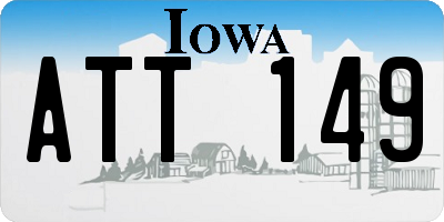 IA license plate ATT149