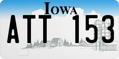 IA license plate ATT153