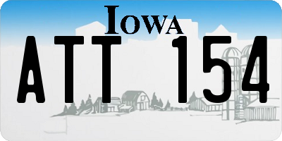IA license plate ATT154