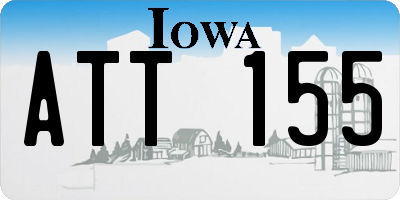 IA license plate ATT155