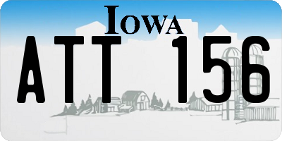 IA license plate ATT156