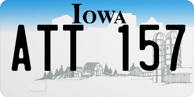 IA license plate ATT157