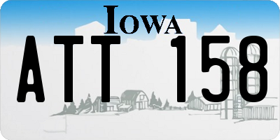 IA license plate ATT158