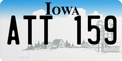IA license plate ATT159