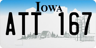 IA license plate ATT167