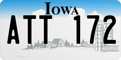 IA license plate ATT172