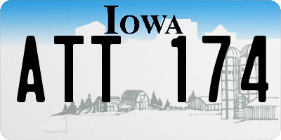 IA license plate ATT174