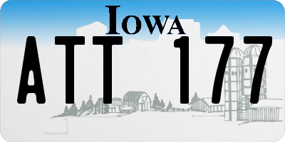 IA license plate ATT177