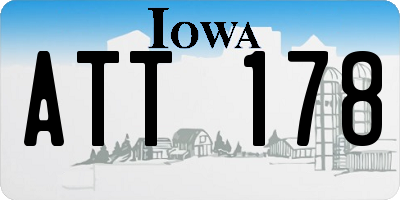 IA license plate ATT178