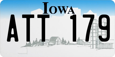 IA license plate ATT179