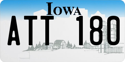 IA license plate ATT180