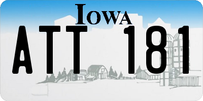 IA license plate ATT181