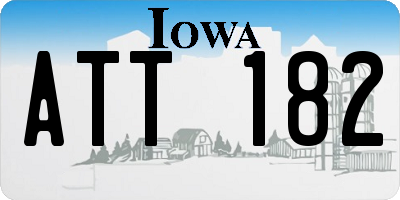 IA license plate ATT182
