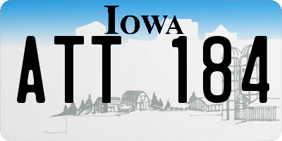 IA license plate ATT184