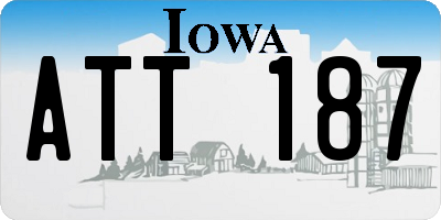 IA license plate ATT187
