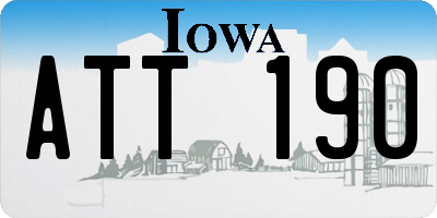 IA license plate ATT190