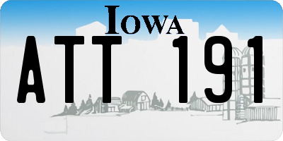 IA license plate ATT191