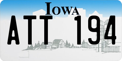 IA license plate ATT194