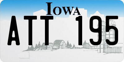 IA license plate ATT195