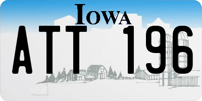 IA license plate ATT196