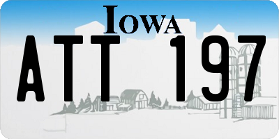 IA license plate ATT197