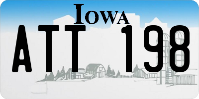 IA license plate ATT198