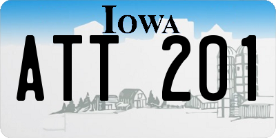 IA license plate ATT201