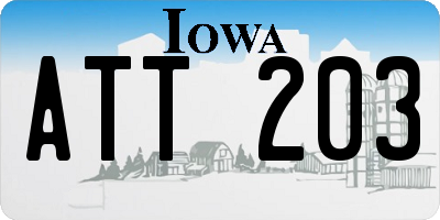 IA license plate ATT203