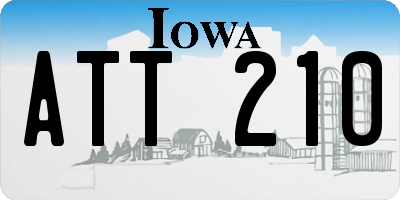 IA license plate ATT210