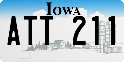 IA license plate ATT211