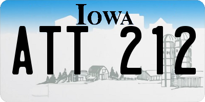 IA license plate ATT212