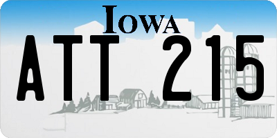 IA license plate ATT215