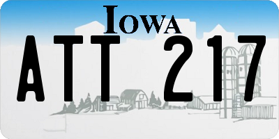 IA license plate ATT217