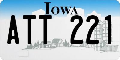 IA license plate ATT221