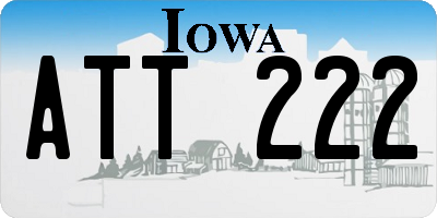 IA license plate ATT222