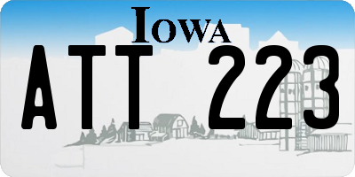 IA license plate ATT223
