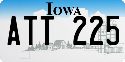 IA license plate ATT225