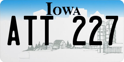 IA license plate ATT227